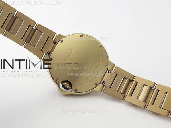 Ballon Bleu 33mm Double Diamonds Bezel RG K3F 1:1 Best Edition White Textured Dial on SS Bracelet A076 - Image 18