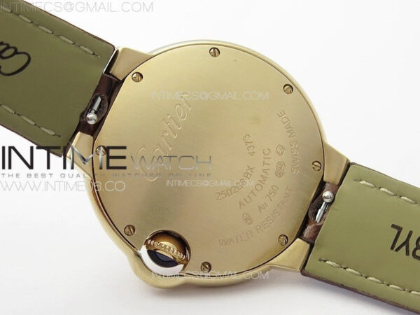 Ballon Bleu 33mm RG K3F 1:1 Best Edition White Textured Dial on Brown Leather Strap A076 - Image 18