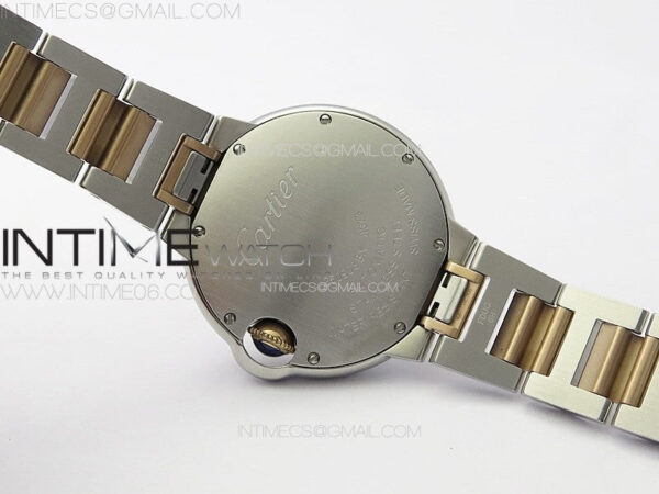 Ballon Bleu 33mm SS/RG K3F 1:1 Best Edition White MOP Dial on SS Bracelet A076 - Image 18