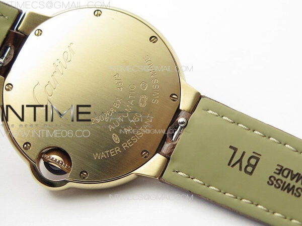 Ballon Bleu 33mm RG K3F 1:1 Best Edition White Textured Dial on Brown Leather Strap A076 - Image 19