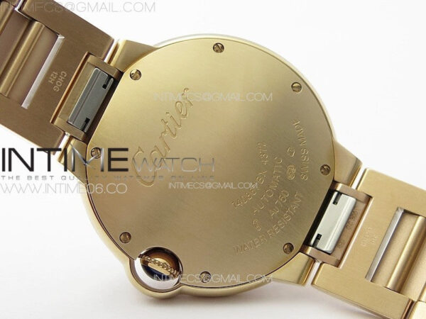 Ballon Bleu 36mm Double Diamonds Bezel RG K3F 1:1 Best Edition White Textured Dial on SS Bracelet A076 - Image 19