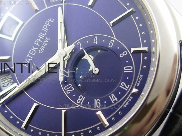 COMPLICATIONS SERIES Moonphase SS KMF Blue Dial on Black Leather Strap Cal.324 - Image 5