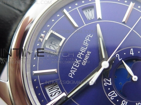 COMPLICATIONS SERIES Moonphase SS KMF Blue Dial on Black Leather Strap Cal.324 - Image 6