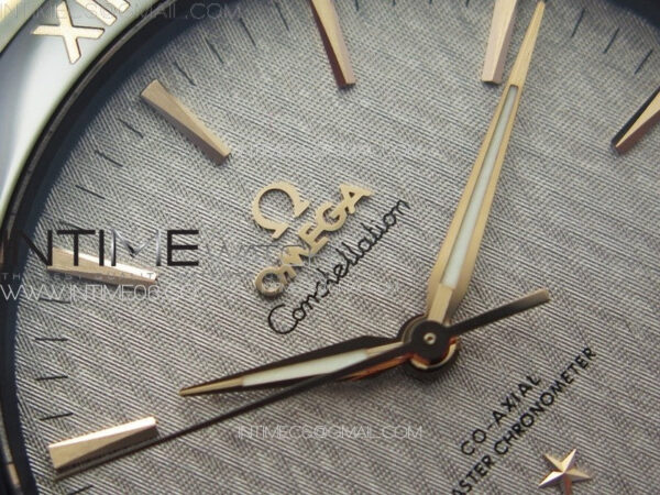 Constellation 41mm YG/Black Ceramic Bezel VSF 1:1 Best Edition Silver Dial on Black Gummy Strap A8900 - Image 7