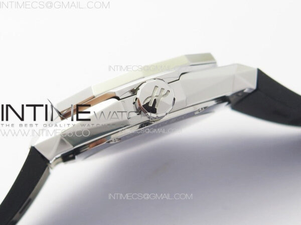 Classic Fusion Orlinski SS Full Real Diamonds B50F 1:1 Best Edition White Faceted Dial on Black Rubber Strap A2892 - Image 20