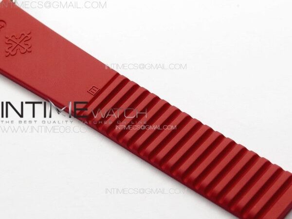 Aquanaut 5067A SS PPF 1:1 Best Edition Red Textured Dial on Red Rubber Strap RONDA Quartz - Image 15