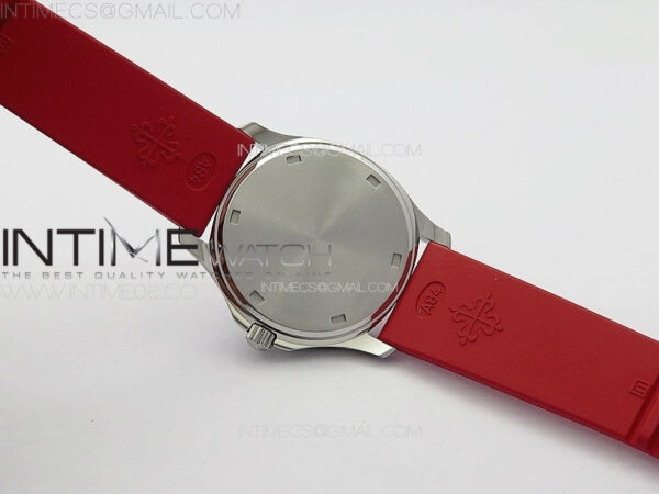 Aquanaut 5067A SS PPF 1:1 Best Edition Red Textured Dial on Red Rubber Strap RONDA Quartz - Image 21