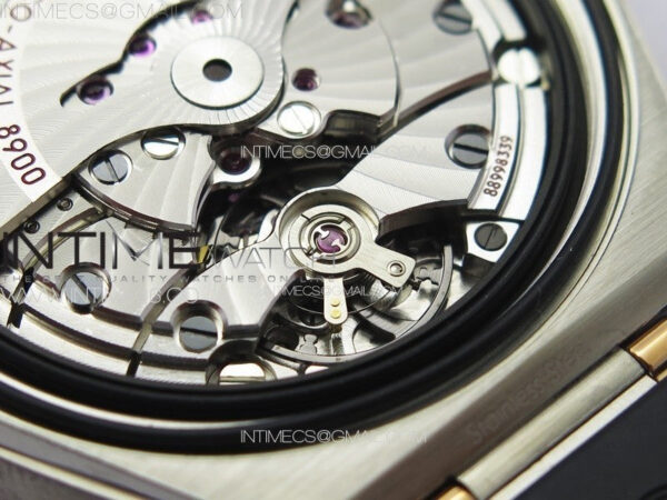 Constellation 41mm YG/Black Ceramic Bezel VSF 1:1 Best Edition Silver Dial on Black Gummy Strap A8900 - Image 27