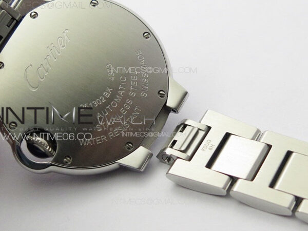 Ballon Bleu 33mm Diamonds Bezel SS K3F 1:1 Best Edition White Textured Dial on SS Bracelet A076 - Image 22