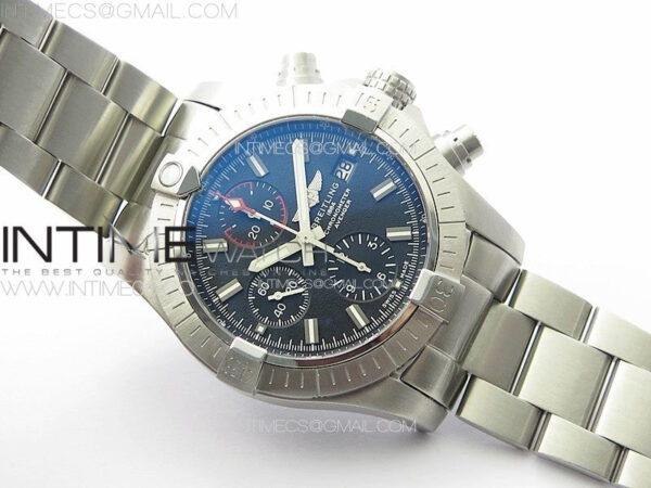 Avenger Chrono SS Red Second hand B50 Black Dial on SS Bracelet A7750 - Image 2