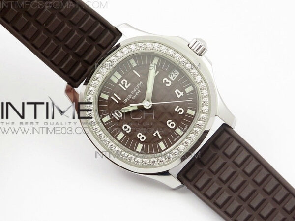 Aquanaut Jumbo 5069A SS Best Edition Brown Dial on Brown Rubber Strap Asain PP324CS(Free box) - Image 2