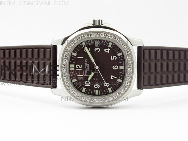 Aquanaut Jumbo 5069A SS Best Edition Brown Dial on Brown Rubber Strap Asain PP324CS(Free box) - Image 3