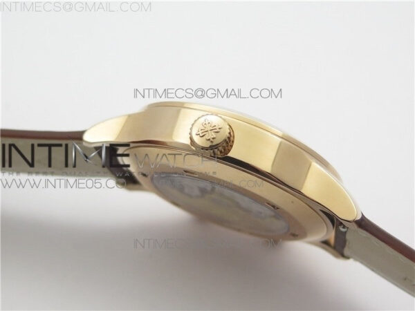 Calatrava 5524 RG Pilot Travel Time GRF Brown Dial on Brown Leather Strap MIYOTA 9015 - Image 8