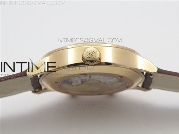 Calatrava 5524 RG Pilot Travel Time GRF Brown Dial on Brown Leather Strap MIYOTA 9015 - Image 9