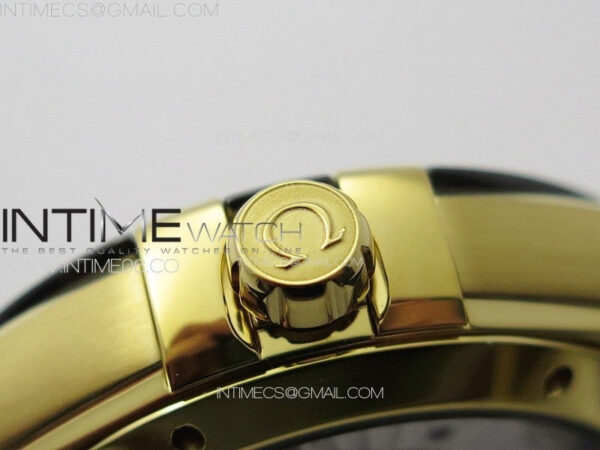 Constellation 41mm YG/Black Ceramic Bezel VSF 1:1 Best Edition Black Dial on Black Gummy Strap A8900 - Image 9