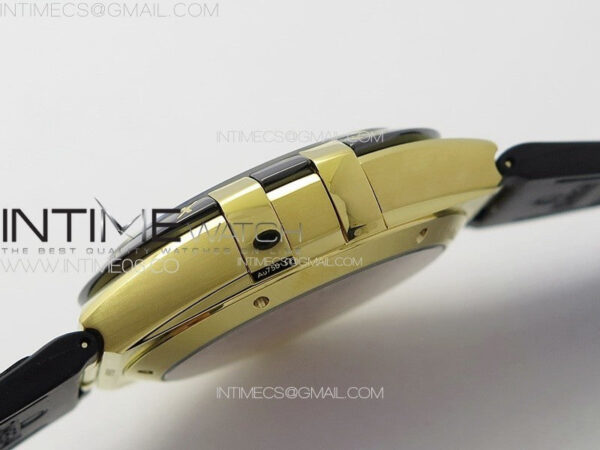 Constellation 41mm YG/Black Ceramic Bezel VSF 1:1 Best Edition Black Dial on Black Gummy Strap A8900 - Image 10