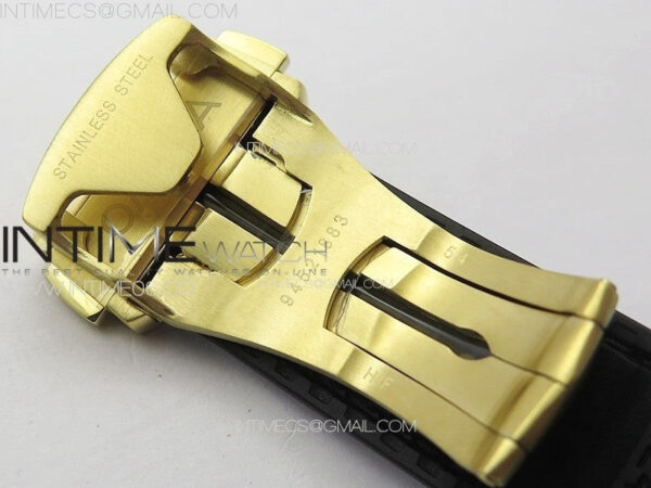 Constellation 41mm YG/Black Ceramic Bezel VSF 1:1 Best Edition Black Dial on Black Gummy Strap A8900 - Image 12