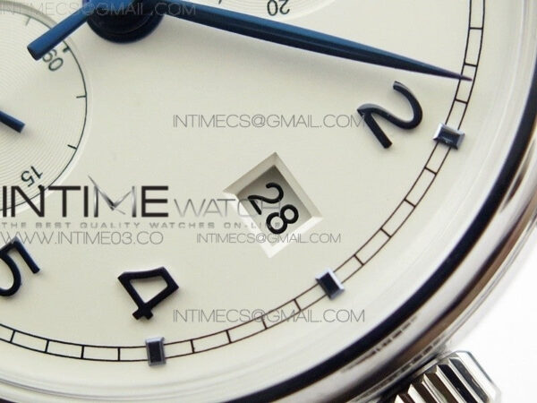 6Portugieser Chrono Classic 42 IW390406 ZF 1:1 Best Edition White dial blue markers on Black Leather Strap A7750 - Image 30
