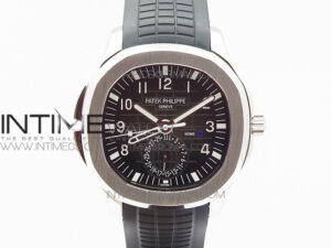 Aquanaut Jumbo 5164A SS Black Dial on Black Rubber Strap 324SC