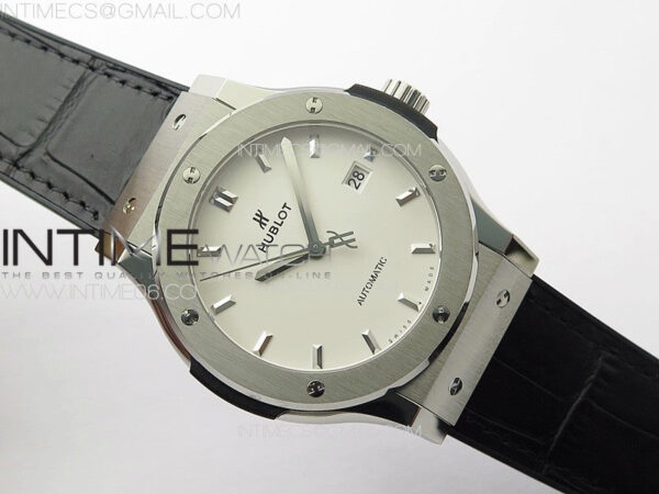Classic Fusion 42mm SS APSF 1:1 Best Edition White Dial On Gummy Strap A2892 - Image 2