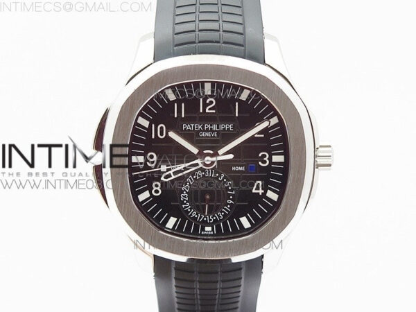 Aquanaut Jumbo 5164A SS Black Dial on Black Rubber Strap 324SC - Image 2