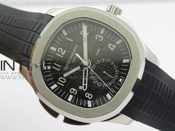 Aquanaut Jumbo 5164A SS Black Dial on Black Rubber Strap 324SC - Image 3