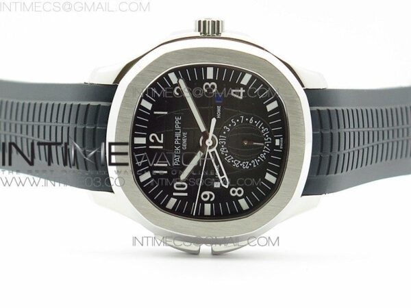 Aquanaut Jumbo 5164A SS Black Dial on Black Rubber Strap 324SC - Image 4