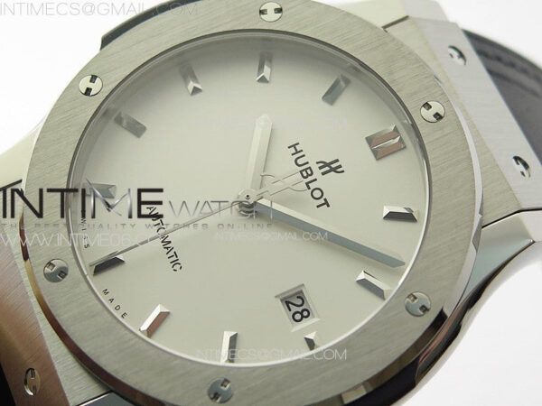 Classic Fusion 42mm SS APSF 1:1 Best Edition White Dial On Gummy Strap A2892 - Image 4