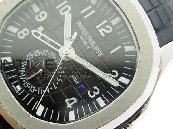 Aquanaut Jumbo 5164A SS Black Dial on Black Rubber Strap 324SC - Image 5