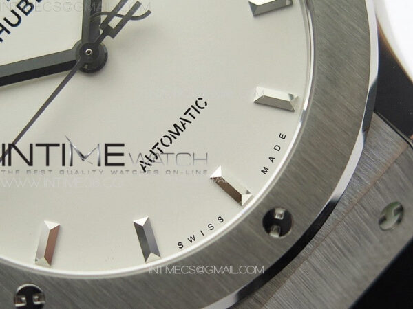 Classic Fusion 42mm SS APSF 1:1 Best Edition White Dial On Gummy Strap A2892 - Image 5