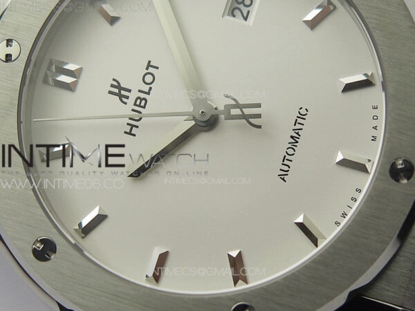 Classic Fusion 42mm SS APSF 1:1 Best Edition White Dial On Gummy Strap A2892 - Image 6