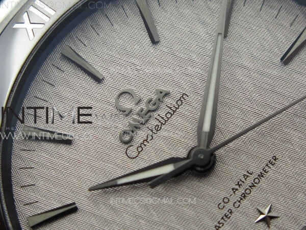 Constellation 41mm SS/Black Ceramic Bezel VSF 1:1 Best Edition Silver Dial on Black Gummy Strap A8900 - Image 7