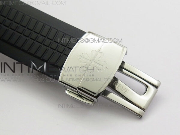 Aquanaut Jumbo 5164A SS Black Dial on Black Rubber Strap 324SC - Image 9