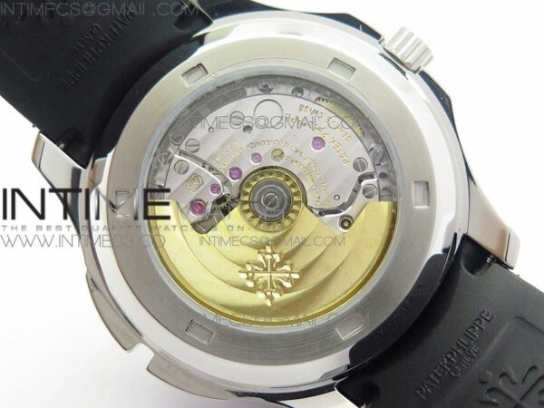 Aquanaut Jumbo 5164A SS Black Dial on Black Rubber Strap 324SC - Image 12