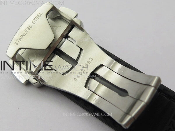 Constellation 41mm SS/Black Ceramic Bezel VSF 1:1 Best Edition Silver Dial on Black Gummy Strap A8900 - Image 13