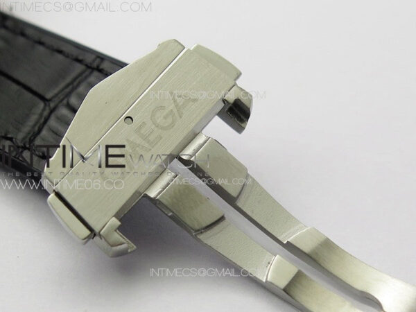 Constellation 41mm SS/Black Ceramic Bezel VSF 1:1 Best Edition Silver Dial on Black Gummy Strap A8900 - Image 15