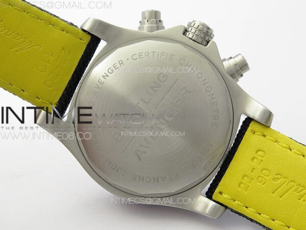 Avenger Chrono SS Red Second hand B50 Black Dial on Black Nylon Strap A7750 - Image 16