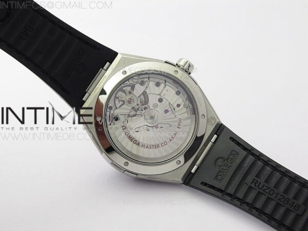 Constellation 41mm SS/Black Ceramic Bezel VSF 1:1 Best Edition Silver Dial on Black Gummy Strap A8900 - Image 18