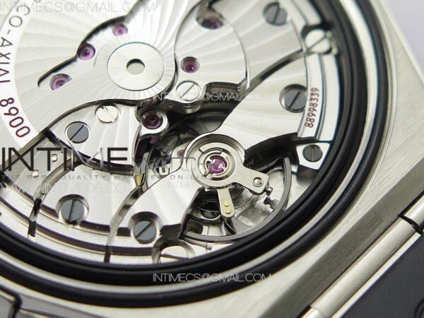 Constellation 41mm SS/Black Ceramic Bezel VSF 1:1 Best Edition Silver Dial on Black Gummy Strap A8900 - Image 25