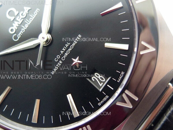 Constellation 41mm SS/Black Ceramic Bezel VSF 1:1 Best Edition Black Dial on Black Gummy Strap A8900 - Image 5