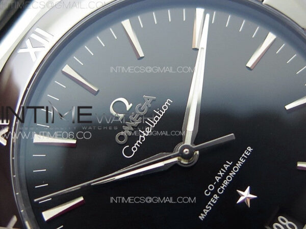 Constellation 41mm SS/Black Ceramic Bezel VSF 1:1 Best Edition Black Dial on Black Gummy Strap A8900 - Image 7