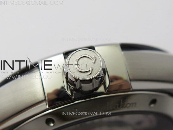 Constellation 41mm SS/Black Ceramic Bezel VSF 1:1 Best Edition Black Dial on Black Gummy Strap A8900 - Image 10