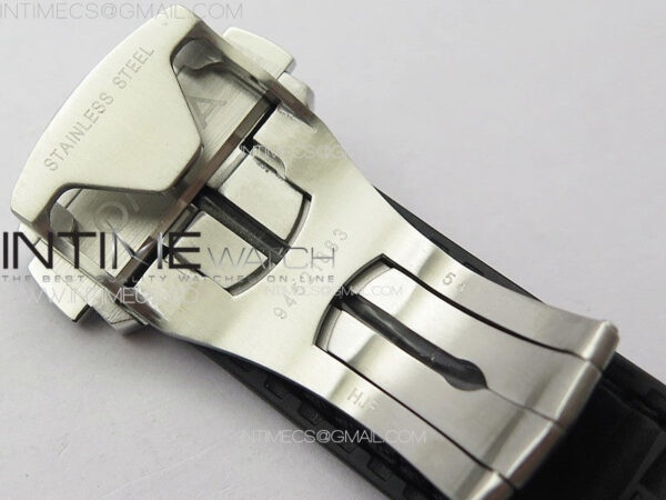 Constellation 41mm SS/Black Ceramic Bezel VSF 1:1 Best Edition Black Dial on Black Gummy Strap A8900 - Image 13