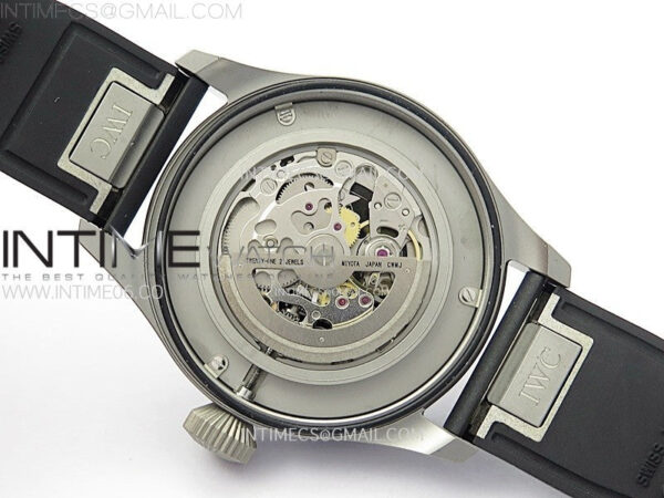 Big Pilot IW329701 SS M+F 1:1 Best Edition Black Dial on Black Rubber Strap SEIKO 8N-24 - Image 21