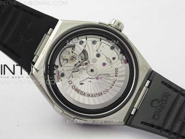 Constellation 41mm SS/Black Ceramic Bezel VSF 1:1 Best Edition Black Dial on Black Gummy Strap A8900 - Image 23