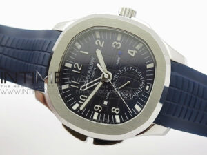 Aquanaut Jumbo 5164A SS Blue Dial on Blue Rubber Strap 324SC