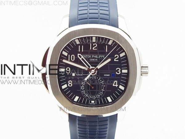 Aquanaut Jumbo 5164A SS Blue Dial on Blue Rubber Strap 324SC - Image 2