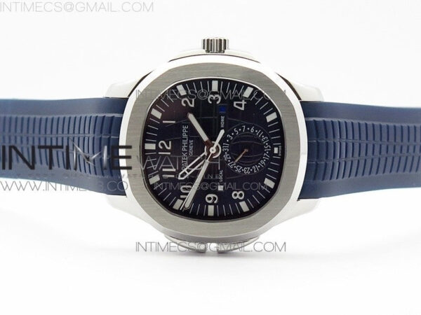 Aquanaut Jumbo 5164A SS Blue Dial on Blue Rubber Strap 324SC - Image 4