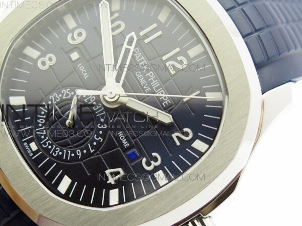 Aquanaut Jumbo 5164A SS Blue Dial on Blue Rubber Strap 324SC - Image 5
