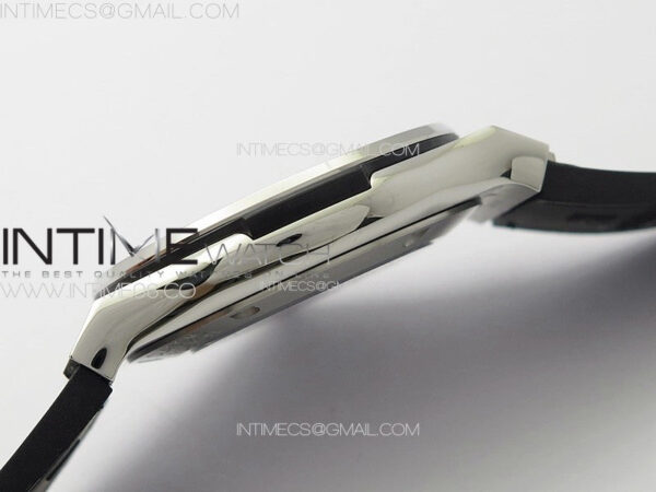 Classic Fusion 42mm SS Paved Diamonds Case And Bezel B50F Paved Diamonds Dial On Gray Gummy Strap A2892 - Image 10